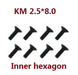Feiyue FY01 FY02 FY03 FY03H FY04 FY05 RC truck car spare parts todayrc toys listing inner hexagon screws KM 2.5*8 8pcs