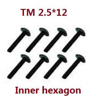 Feiyue FY01 FY02 FY03 FY03H FY04 FY05 RC truck car spare parts todayrc toys listing inner hexagon screws TM 2.5*12 8pcs