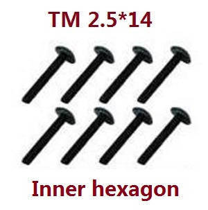 Feiyue FY06 FY07 RC truck car spare parts todayrc toys listing inner hexagon screws TM 2.5*14 8pcs
