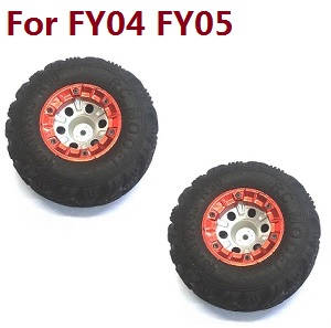 Feiyue FY01 FY02 FY03 FY03H FY04 FY05 RC truck car spare parts todayrc toys listing tires 2pcs (Red) For FY04 FY05