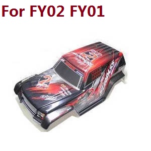 Feiyue FY01 FY02 FY03 FY03H FY04 FY05 RC truck car spare parts todayrc toys listing upper cover car shell for FY01 FY02 (Red)