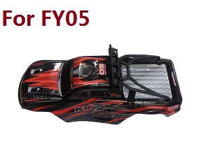 Feiyue FY01 FY02 FY03 FY03H FY04 FY05 RC truck car spare parts todayrc toys listing car shell with frame assembly for FY05 (Red)