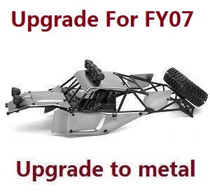 Feiyue FY06 FY07 RC truck car spare parts todayrc toys listing upper cover car shell frame assembly Upgrade for FY07 Silver (Metal)