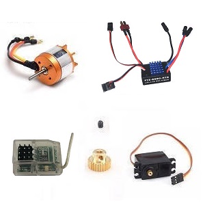 Feiyue FY06 FY07 RC truck car spare parts todayrc toys listing brushless motor + ESC + Receiver + Motor gear + SERVO set