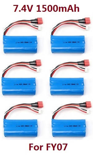 Feiyue FY06 FY07 RC truck car spare parts todayrc toys listing 7.4V 1500mAh battery 6pcs For FY07