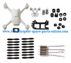 Hubsan H107C+ H107D+ RC Quadcopter spare parts todayrc toys listing 4sets main blades + 4*motors + body cover + motor cover + foot mats (set)