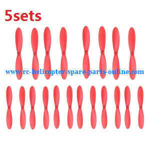 H107P Hubsan X4 Plus RC Quadcopter spare parts todayrc toys listing main blades (Red 5sets)