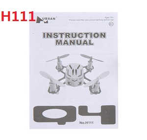 Hubsan H111 H111C H111D RC Quadcopter spare parts todayrc toys listing English manual book (H111)