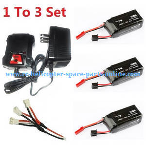 Hubsan H123D RC Quadcopter spare parts todayrc toys listing 1 to 3 charger set + 3*7.6V 980mAh battery set