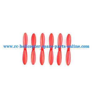 JJRC H20C H20W quadcopter spare parts todayrc toys listing main blades 6pcs (Red)