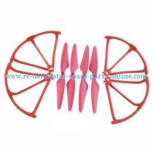 Hubsan H216A RC Quadcopter spare parts todayrc toys listing protection frame set + main blades (Red)
