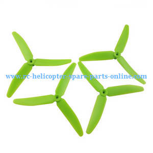 Hubsan H216A RC Quadcopter spare parts todayrc toys listing upgrade 3-leaf main blades (Green)