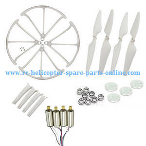 Hubsan H216A RC Quadcopter spare parts todayrc toys listing main motors + main blades + protection frame + undercarriage + main gears + bearings (White)