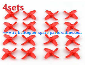 JJRC H36 E010 quadcopter spare parts todayrc toys listing main blades (Red) 4sets