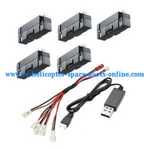 JJRC H37mini RC quadcopter spare parts todayrc toys listing 1 to 5 charger wire + USB charger cable + 5*batteries set.