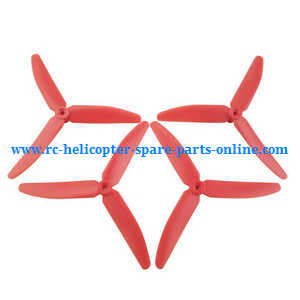Hubsan H502S H502E RC Quadcopter spare parts todayrc toys listing upgrade 3-leaf main blades (Red)