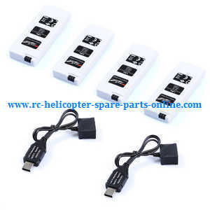 Hubsan H502T H502C RC Quadcopter spare parts todayrc toys listing 1*USB charger + 4* 7.4V 450mAh battery set