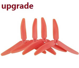 JJRC H68 H68G RC quadcopter drone spare parts todayrc toys listing main baldes upgrade 3-leaf (Red)