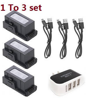 JJRC H73 RC Quadcopter spare parts todayrc toys listing 1 to 3 charging wire set + 3*battery 7.6V 1100mAh