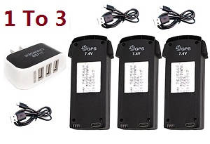 JJRC H78G RC quadcopter drone spare parts todayrc toys listing 1 to 3 charger set + 3*7.4V 1200mAh battery set