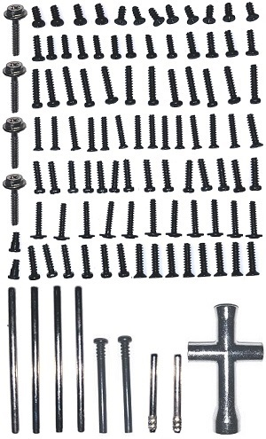 Haiboxing HBX 2105A T10 T10PRO Truck RC car vehicle spare parts screws set + fixed metal bar + tire wrench