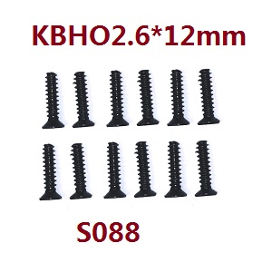 Haiboxing HBX 2105A T10 T10PRO Truck RC car vehicle spare parts Countersunk Self Tapping Screws(12P) KBHO2.6*12mm S088