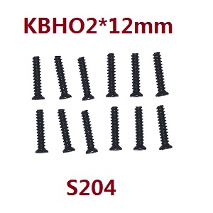 Haiboxing HBX 2105A T10 T10PRO Truck RC car vehicle spare parts Countersunk Self Tapping Screws (12P) KBHO2*12mm S204