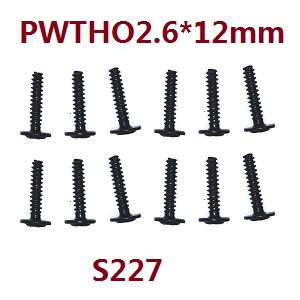 Haiboxing HBX 2105A T10 T10PRO Truck RC car vehicle spare parts Flange Head Self Tapping Screws (12P) PWTHO2.6*12mm S227
