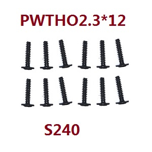 Haiboxing HBX 2105A T10 T10PRO Truck RC car vehicle spare parts Flange Head Self Tapping Screws(12P) PWTHO2.3*12mm S240