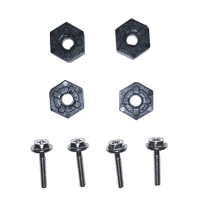 Haiboxing HBX 2105A T10 T10PRO Truck RC car vehicle spare parts hexagon wheel seat adapter and fixed screws for the tires