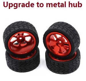 Haiboxing HBX 2105A T10 T10PRO Truck RC car vehicle spare parts upgrade to metal hub tires Red