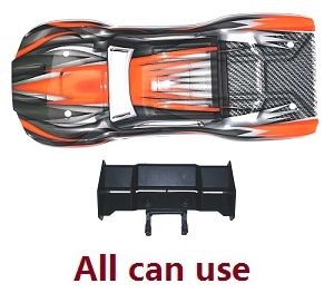 Haiboxing HBX 2105A T10 T10PRO Truck RC car vehicle spare parts orange car shell with tail wing