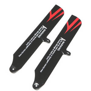Hisky HCP100 FBL100 MCPX RC Helicopter spare parts todayrc toys listing main blades (Black-Orange or Random color)