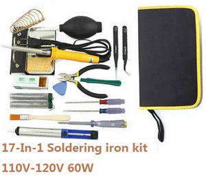 Hisky HCP100 FBL100 MCPX RC Helicopter spare parts todayrc toys listing 17-In-1 Voltage 110-120V 60W soldering iron set