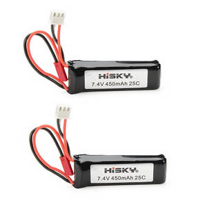 Hisky HCP100S RC Helicopter spare parts todayrc toys listing 7.4V 450mAh battery 2pcs