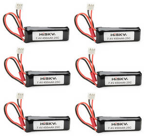 Hisky HCP100S RC Helicopter spare parts todayrc toys listing 7.4V 450mAh battery 6pcs