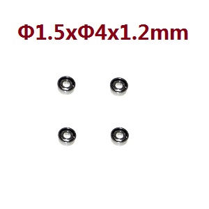 Hisky HCP80 FBL80 MCPX RC Helicopter spare parts small bearing 4pcs 1.5*4*1.2mm