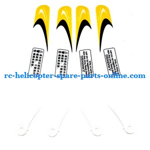 Huan Qi HQ823 helicopter spare parts todayrc toys listing main blades (Yellow)