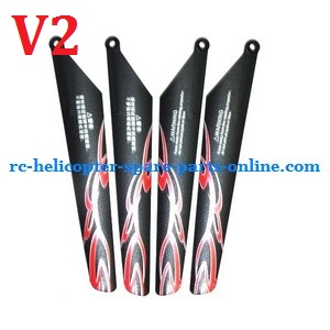 Huan Qi HQ 848 848B 848C RC helicopter spare parts todayrc toys listing main blades (Red V2)