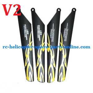 Huan Qi HQ 848 848B 848C RC helicopter spare parts todayrc toys listing main blades (Yellow V2)