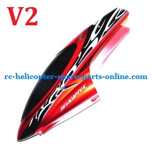 Huan Qi HQ 848 848B 848C RC helicopter spare parts todayrc toys listing head cover (Red V2)