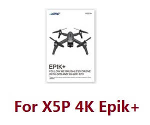 JJRC JJPRO X5 X5P RC Drone Quadcopter spare parts todayrc toys listing English manual book (For X5P 4K Epik+)