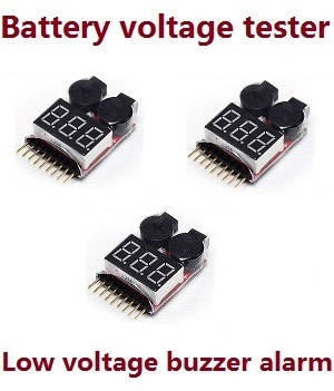 JJRC M03 E160 Yu Xiang F1 RC Helicopter spare parts todayrc toys listing Lipo battery voltage tester low voltage buzzer alarm (1-8s) 3pcs