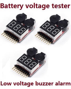 JJRC M05 E130 Yu Xiang F03 RC Helicopter spare parts todayrc toys listing Lipo battery voltage tester low voltage buzzer alarm (1-8s) 3pcs