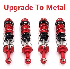 JJRC Q130 Q141 Q130A Q130B Q141A Q141B D843 D847 GB1017 GB1018 Pro RC Car Vehicle spare parts upgrade to metal shock absorber Red - Click Image to Close
