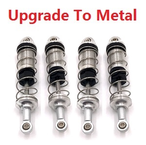 JJRC Q130 Q141 Q130A Q130B Q141A Q141B D843 D847 GB1017 GB1018 Pro RC Car Vehicle spare parts upgrade to metal shock absorber Silver - Click Image to Close