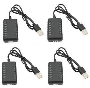 JJRC Q130 Q141 Q130A Q130B Q141A Q141B D843 D847 GB1017 GB1018 Pro RC Car Vehicle spare parts USB charger wire 4pcs