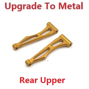 JJRC Q130 Q141 Q130A Q130B Q141A Q141B D843 D847 GB1017 GB1018 Pro RC Car Vehicle spare parts upgrade to metal rear upper sway arms Gold - Click Image to Close