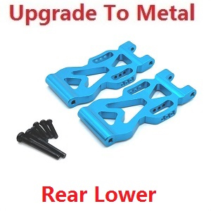 JJRC Q130 Q141 Q130A Q130B Q141A Q141B D843 D847 GB1017 GB1018 Pro RC Car Vehicle spare parts upgrade to metal rear lower sway arms(L/R) Blue - Click Image to Close
