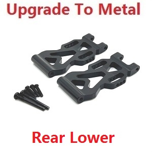 JJRC Q130 Q141 Q130A Q130B Q141A Q141B D843 D847 GB1017 GB1018 Pro RC Car Vehicle spare parts upgrade to metal rear lower sway arms(L/R) Black - Click Image to Close